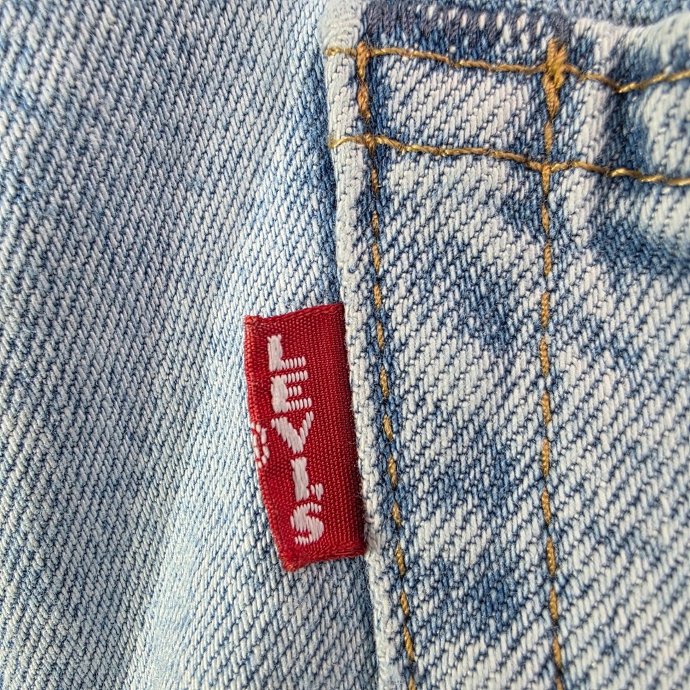 Levis 541 Athletic Taper Jeans Mens 36x28 (TAG 36x30) Light Wash Blue BIG E - Picture 8 of 15